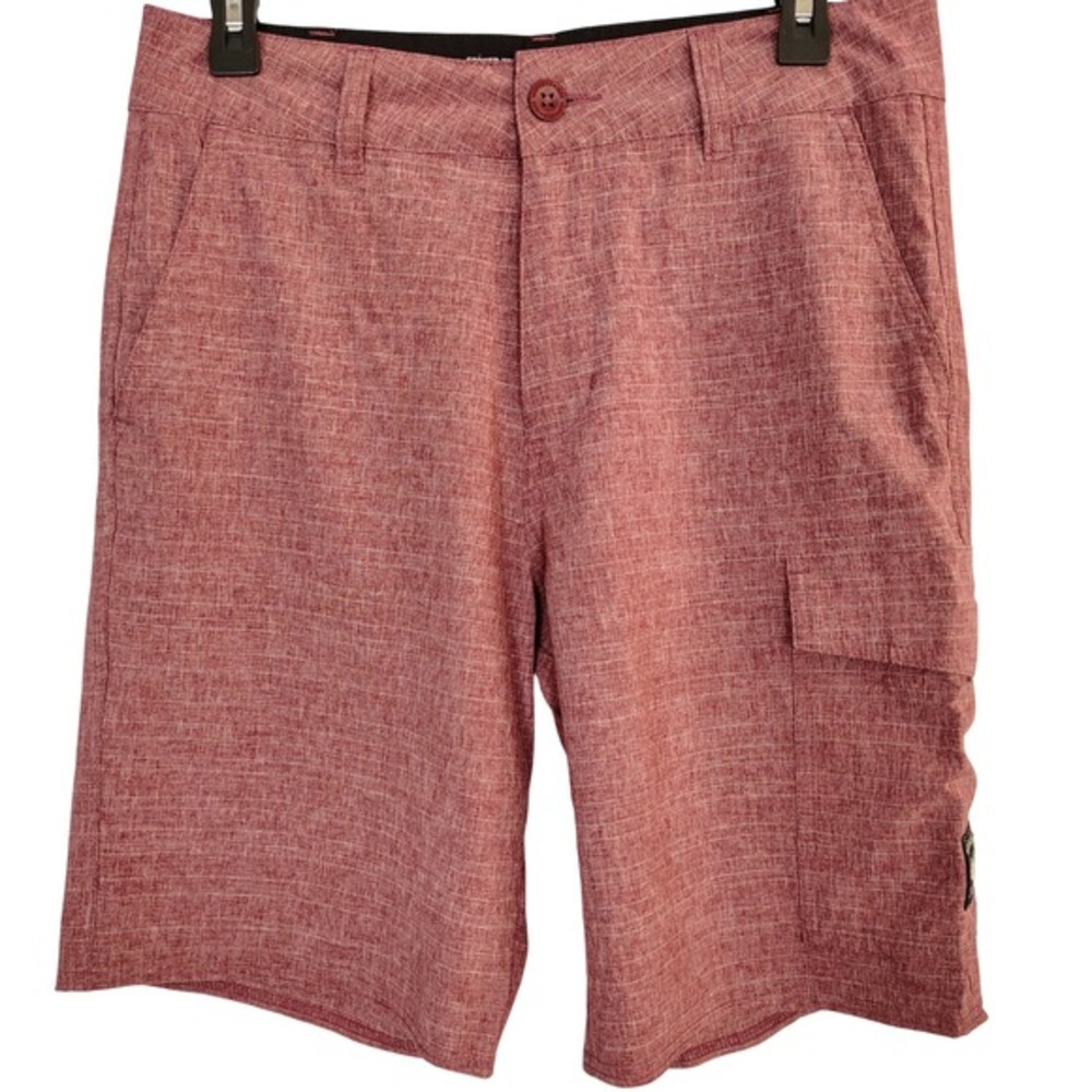 Vans‎ Vanphibian Mens Hybrid Board Shorts Red Heathered Size 30 Cargo Pocket